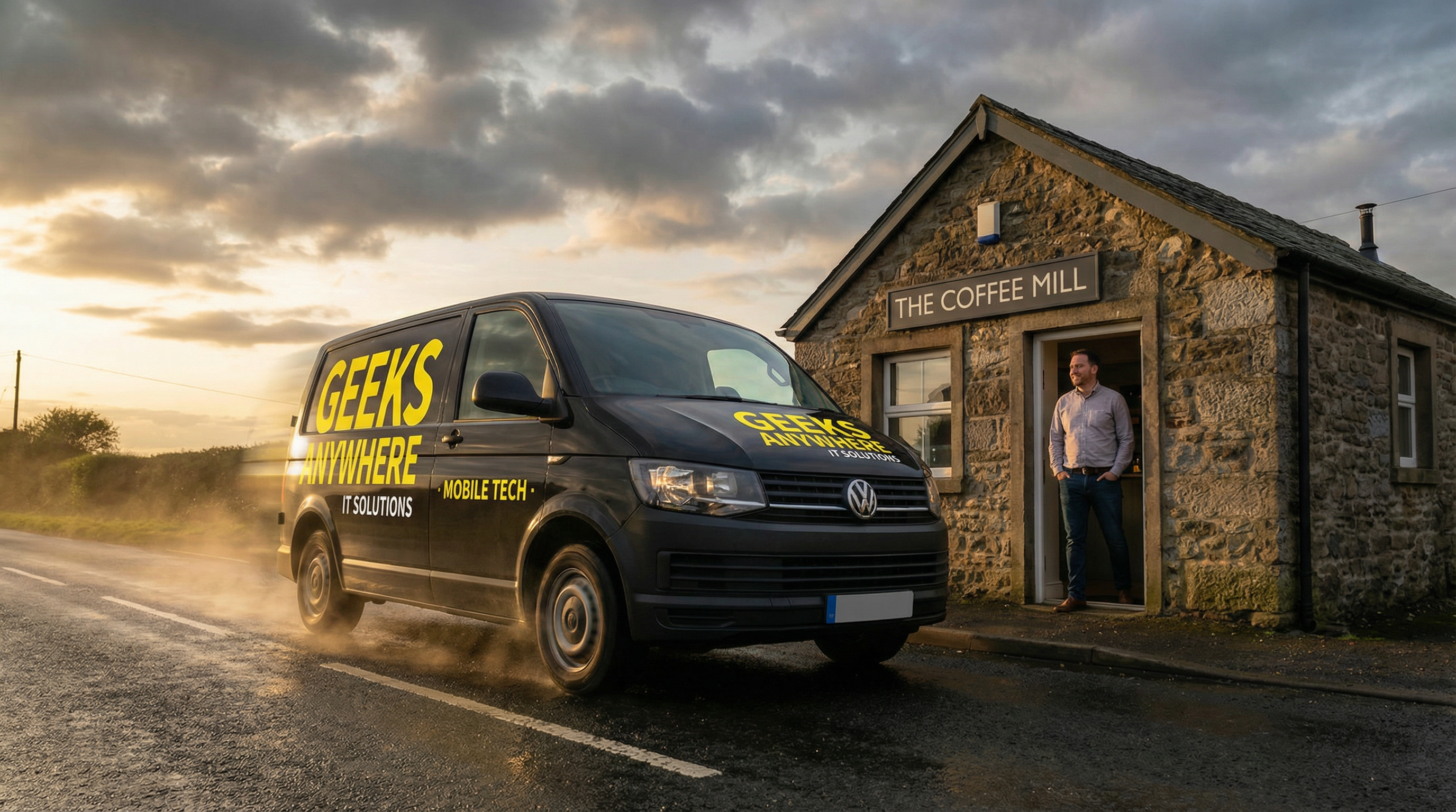 Geeks Anywhere branded service van — mobile IT support for the Greater Baton Rouge area